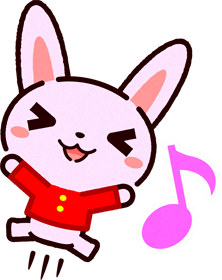 かわいいウサギのイラスト/思わず飛び跳ねる♪