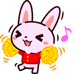 かわいいウサギのイラスト/応援する♪2