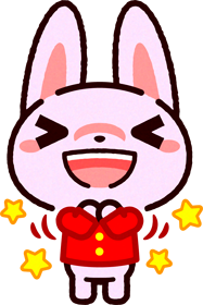かわいいウサギのイラスト/拍手