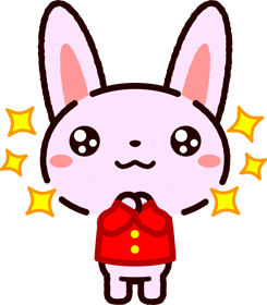 かわいいウサギのイラスト/目がキラキラ