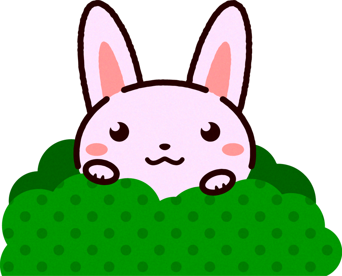 かわいいウサギのイラスト/じーっ