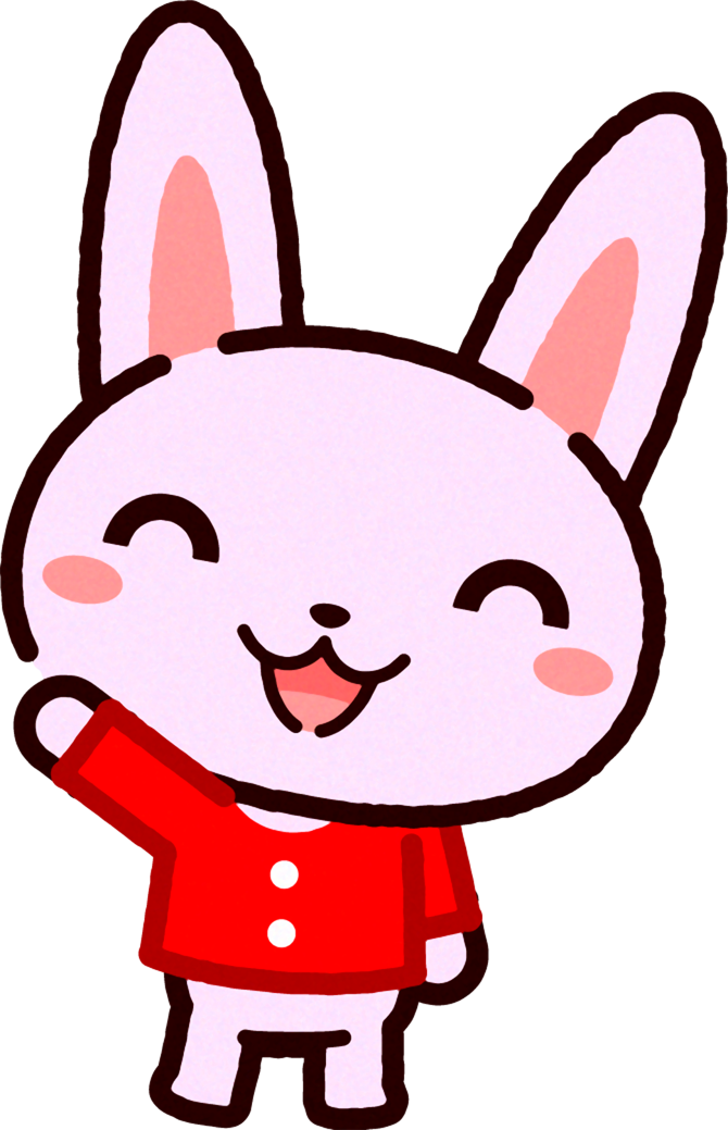 かわいいウサギのイラスト/こんにちは