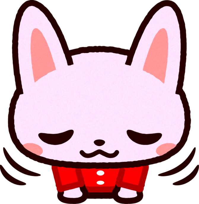 かわいいウサギのイラスト/ぺこり