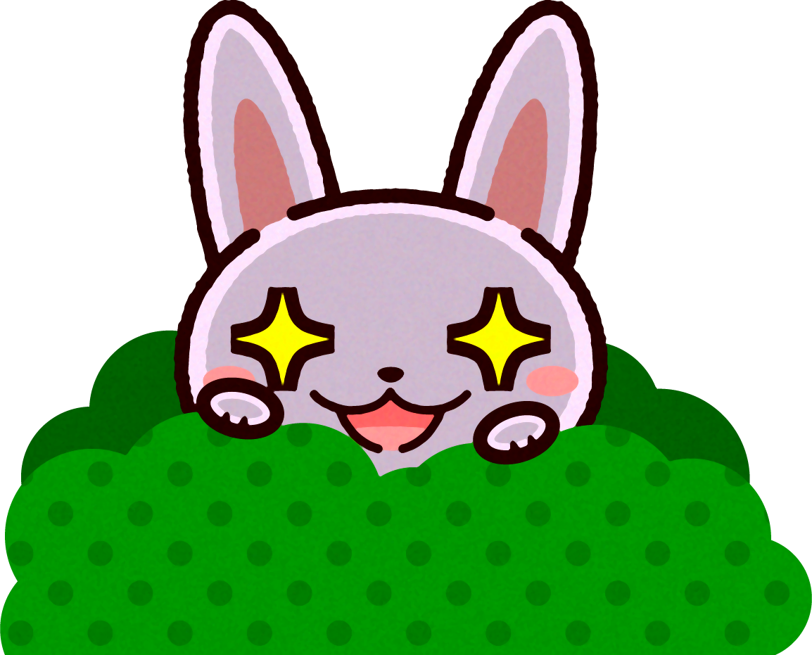 かわいいウサギのイラスト/キラーン