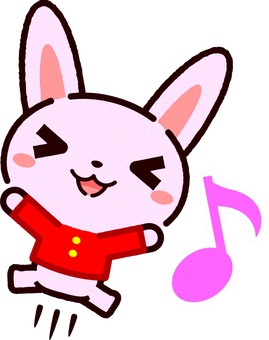 かわいいウサギのイラスト/思わず飛び跳ねる♪