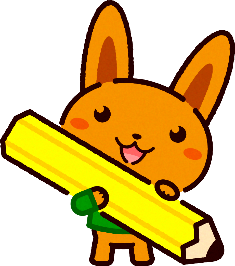 かわいいウサギのイラスト/鉛筆で書く2