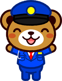 動物の警備員イラスト/クマ