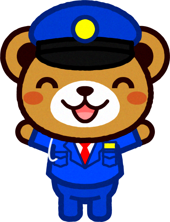 動物の警備員イラスト/クマ