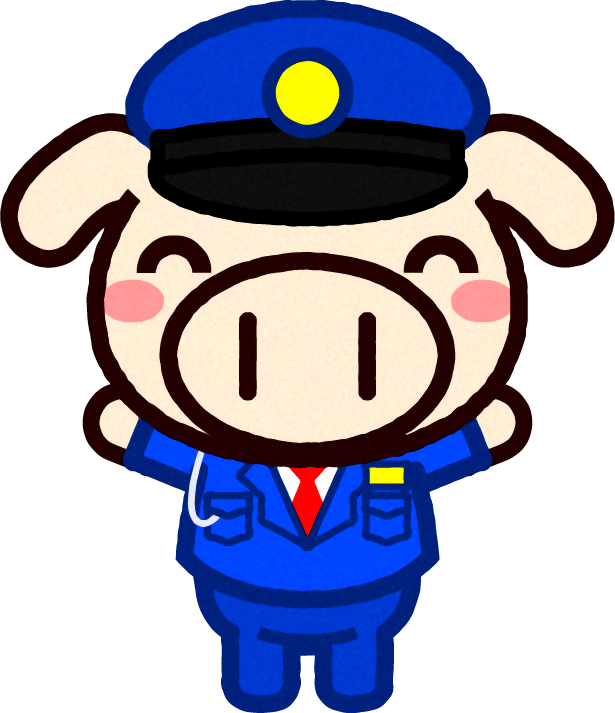 動物の警備員イラスト/ブタ