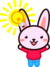 閃いた動物のイラスト/ウサギ