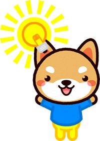 閃いた動物のイラスト/シバイヌ