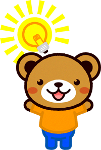 閃いた動物のイラスト/クマ