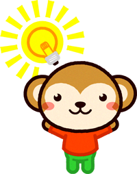 閃いた動物のイラスト/サル