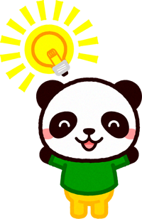 閃いた動物のイラスト/パンダ