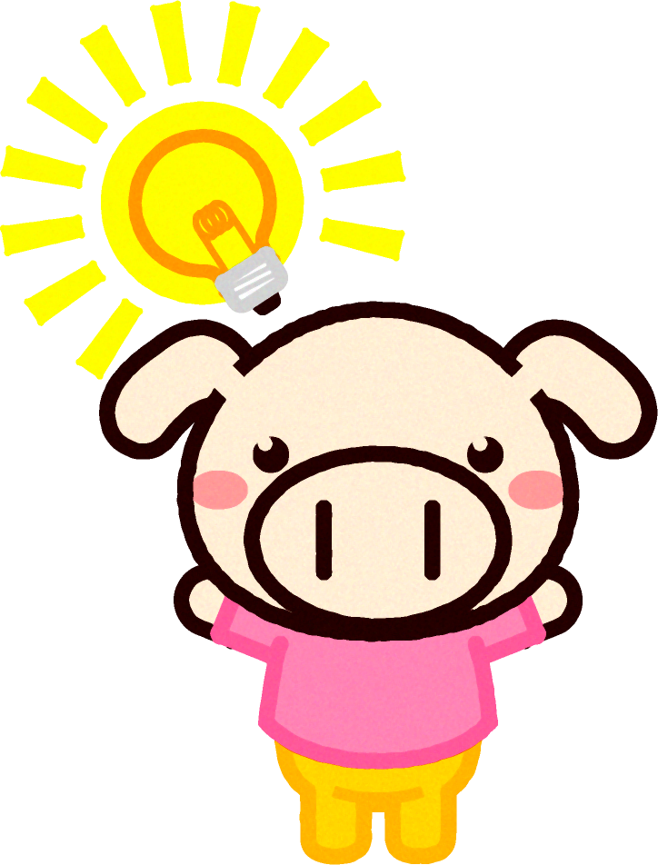 閃いた動物のイラスト/ウサギ