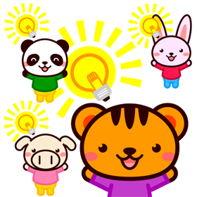 動物と記号イラスト