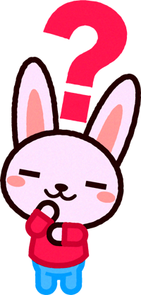 疑問の動物イラスト/ウサギ