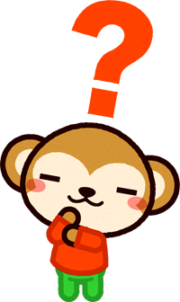 疑問の動物イラスト/サル
