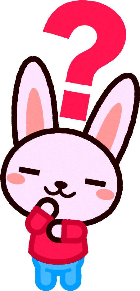 疑問の動物イラスト/ウサギ
