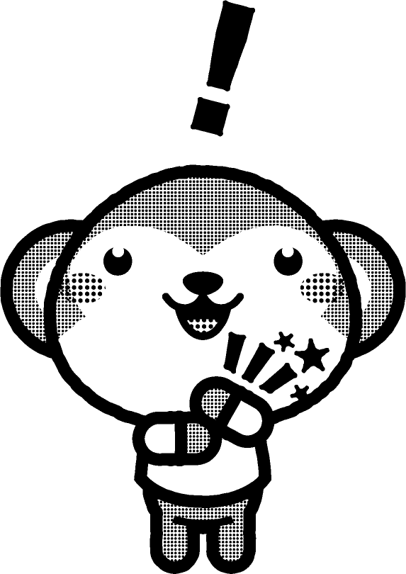 納得の動物イラスト/サル_モノクロイラスト