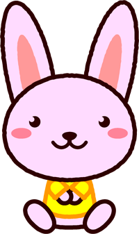 座るウサギのイラスト