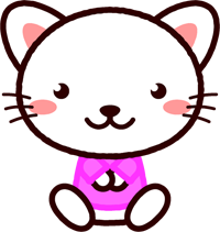 座るネコのイラスト