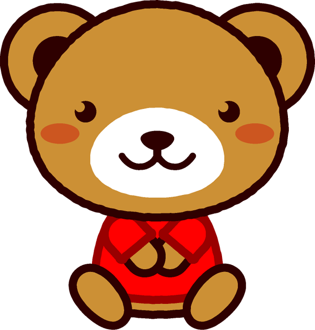 座るクマのイラスト