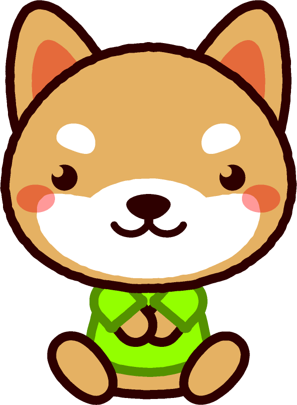 座る柴犬のイラスト