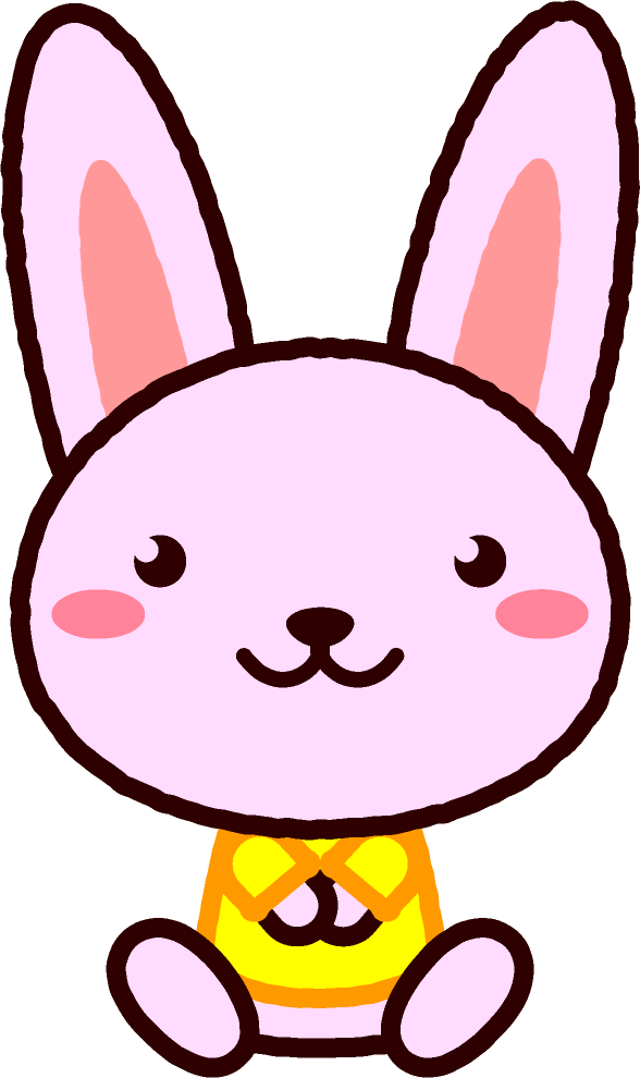 座るウサギのイラスト