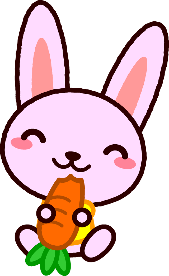 座るウサギのイラスト