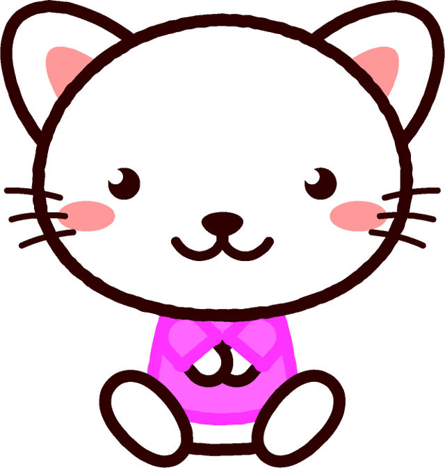 座るネコのイラスト