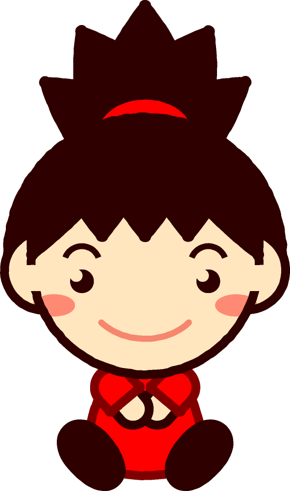 座る女の子のイラスト