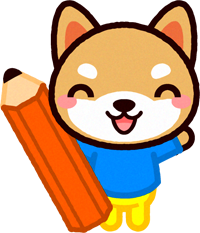 鉛筆を持った動物のイラスト/ウサギ