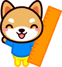 定規を持った動物/シバイヌ