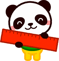 定規を持った動物/パンダ
