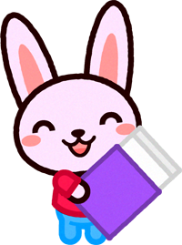 消しゴムを持った動物/ウサギ