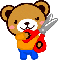 ハサミを持った動物/クマ