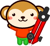 コンパスを持った動物/サル