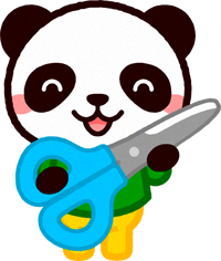 ハサミを持った動物/パンダ