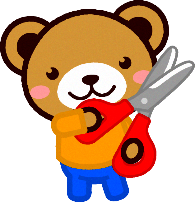 ハサミを持った動物/クマ