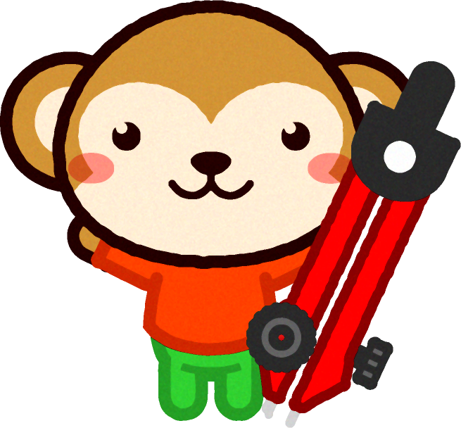 コンパスを持った動物/サル