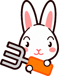 ウサギのイラスト/フォーク