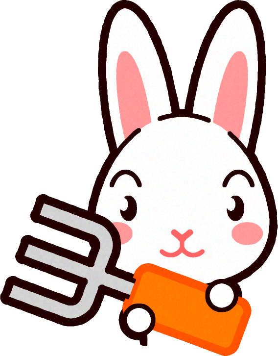 ウサギのイラスト/フォーク
