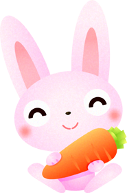 ウサギのイラスト/人参を持つ