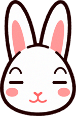 ウサギの顔イラスト/細目