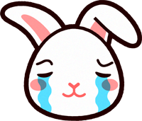 ウサギの顔イラスト/涙