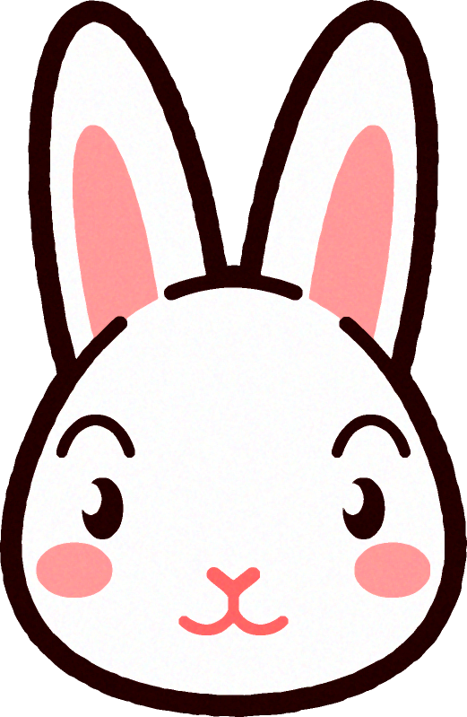 ウサギの顔イラスト