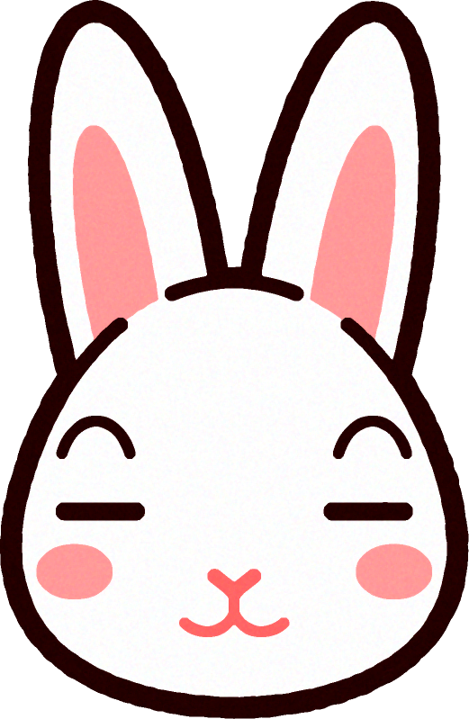 ウサギの顔イラスト/細目