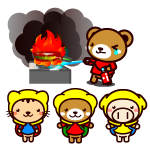 動物と防災イラスト