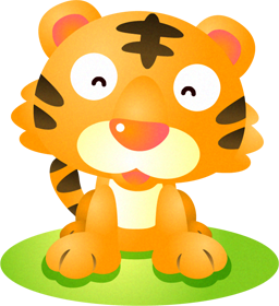 かわいい虎のイラスト/にっこり笑う